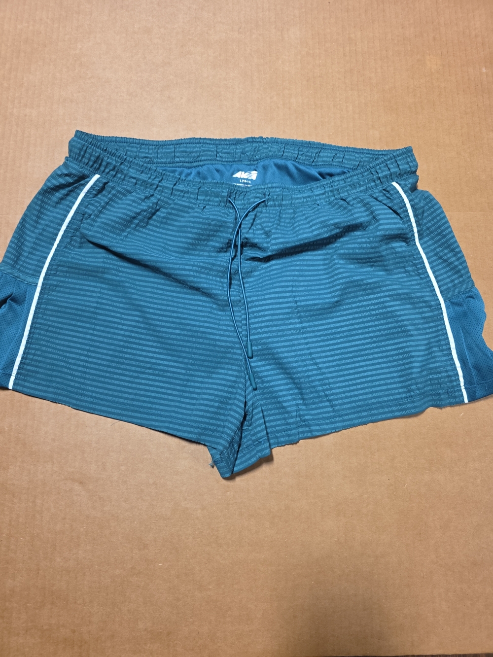 Avia Tennis Shorts 2” Inseam Women Sz L (22) Moisture Wicking Teal Cistern